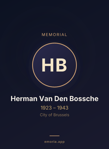 Memorial portrait of Herman Van Den Bossche