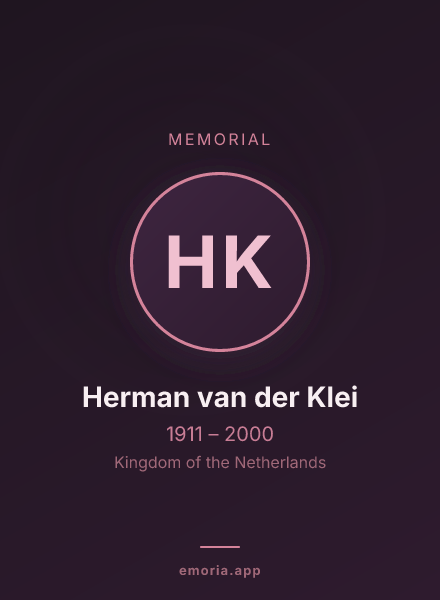 Memorial portrait of Herman van der Klei