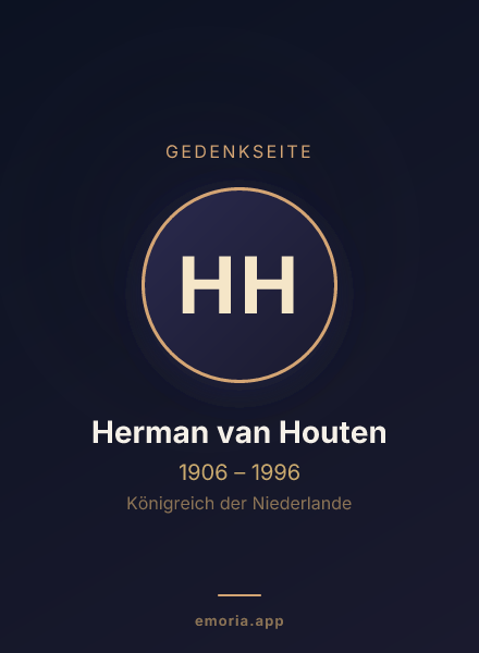 Gedenkportrait von Herman van Houten