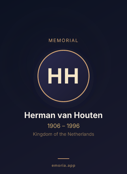 Memorial portrait of Herman van Houten