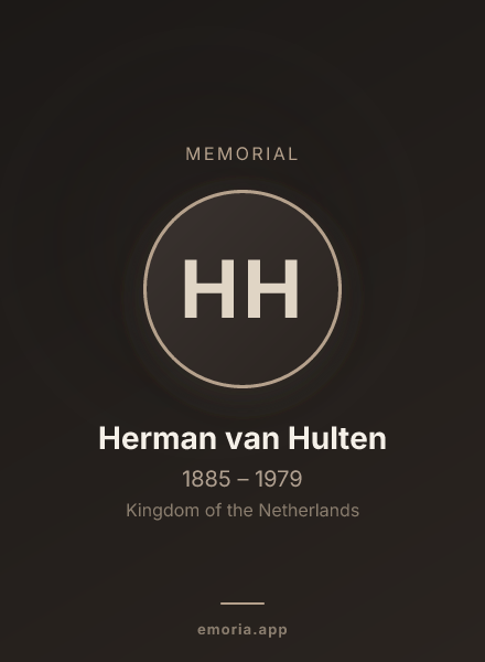 Memorial portrait of Herman van Hulten
