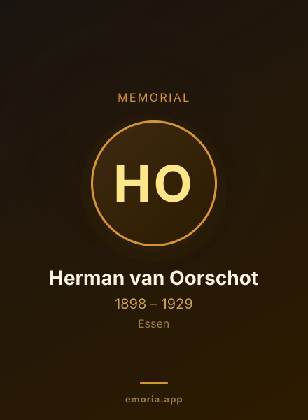 Memorial portrait of Herman van Oorschot