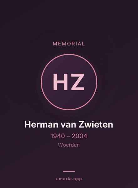 Memorial portrait of Herman van Zwieten
