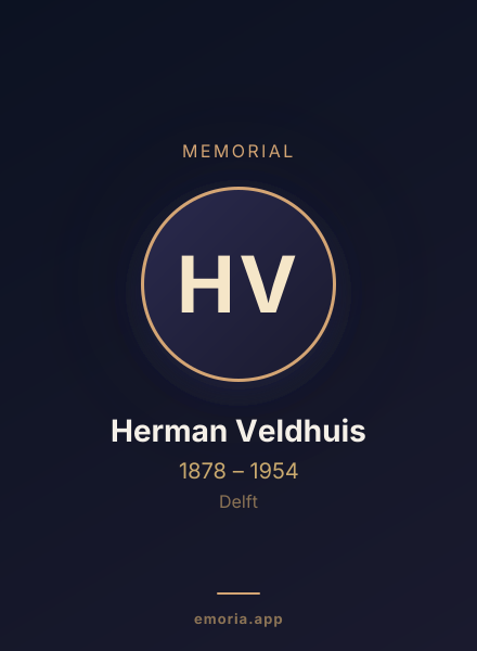 Memorial portrait of Herman Veldhuis