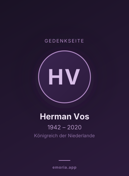 Gedenkportrait von Herman Vos