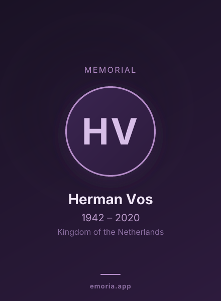 Memorial portrait of Herman Vos