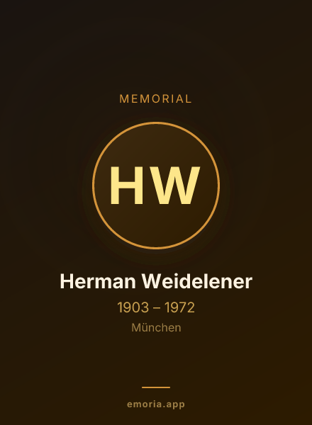 Memorial portrait of Herman Weidelener