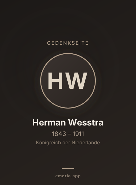 Gedenkportrait von Herman Wesstra