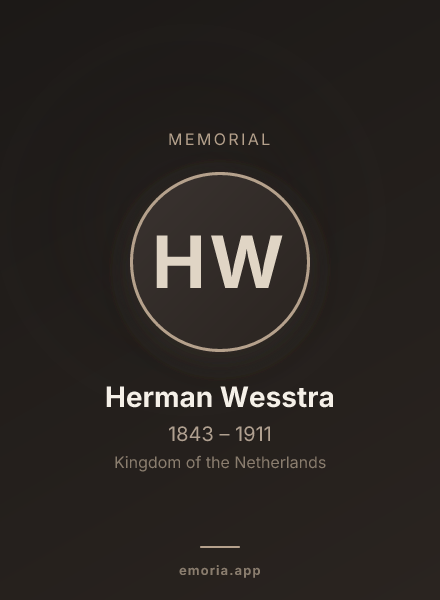 Memorial portrait of Herman Wesstra