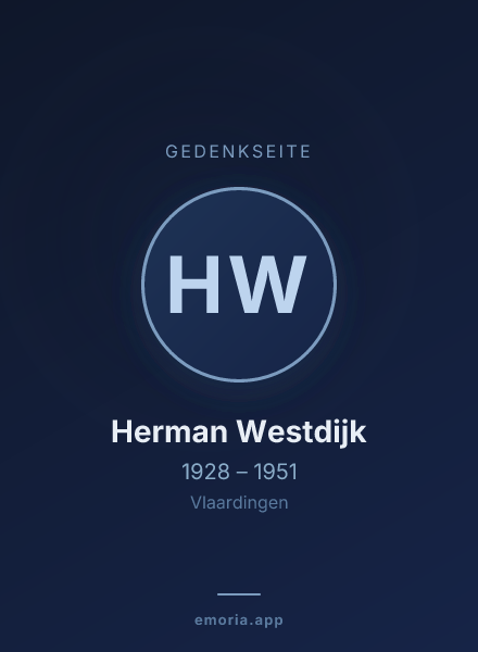 Gedenkportrait von Herman Westdijk
