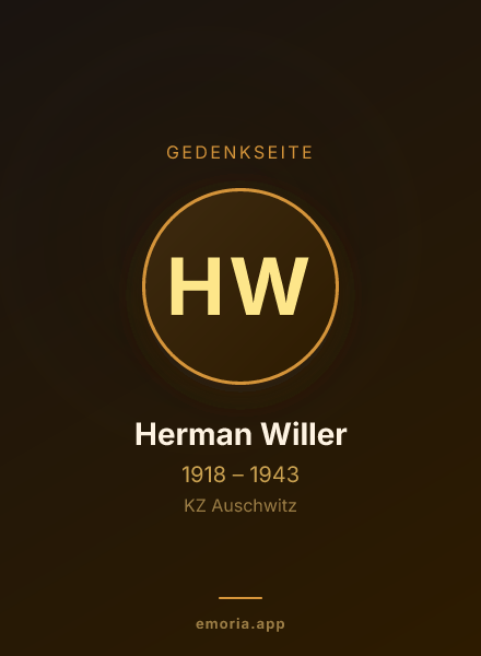 Gedenkportrait von Herman Willer