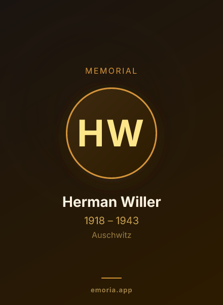 Memorial portrait of Herman Willer