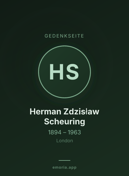 Gedenkportrait von Herman Zdzisław Scheuring