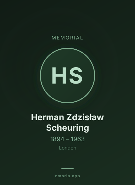 Memorial portrait of Herman Zdzisław Scheuring