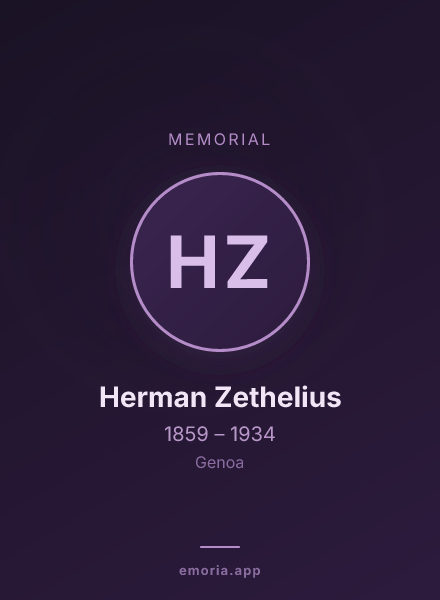 Memorial portrait of Herman Zethelius