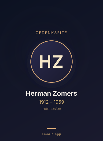 Gedenkportrait von Herman Zomers