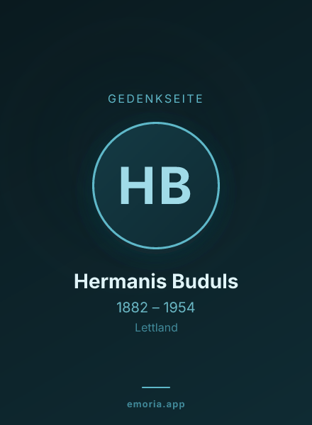 Gedenkportrait von Hermanis Buduls