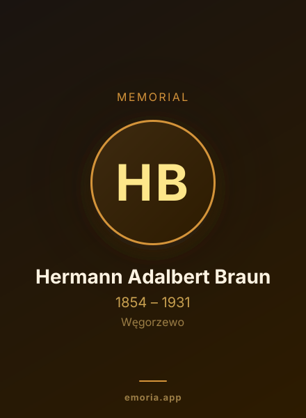 Memorial portrait of Hermann Adalbert Braun