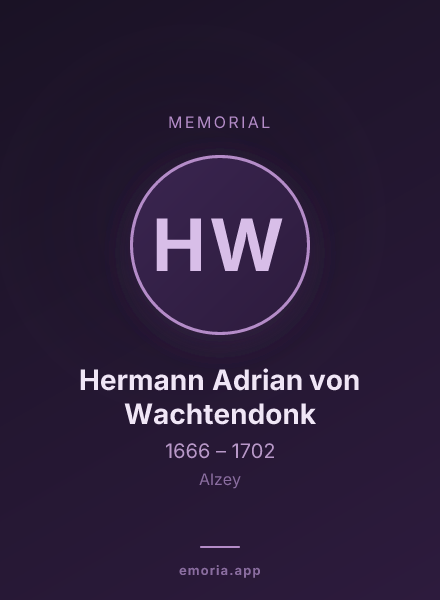 Memorial portrait of Hermann Adrian von Wachtendonk