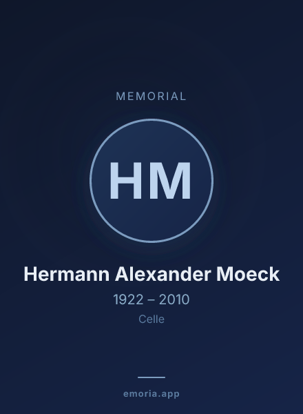 Memorial portrait of Hermann Alexander Moeck