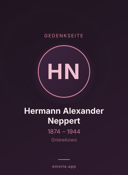 Gedenkportrait von Hermann Alexander Neppert