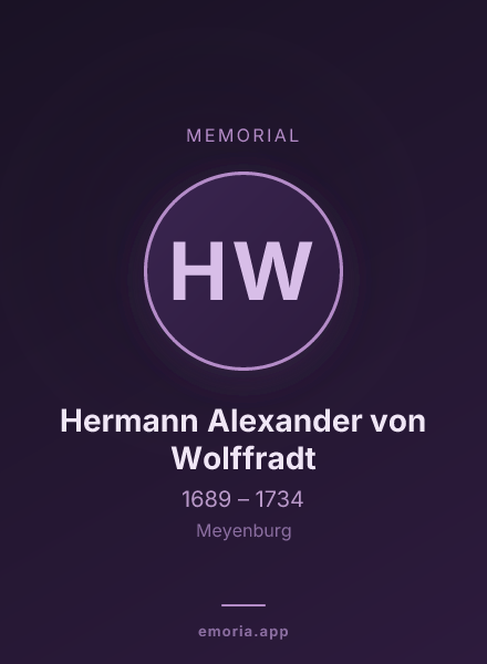 Memorial portrait of Hermann Alexander von Wolffradt