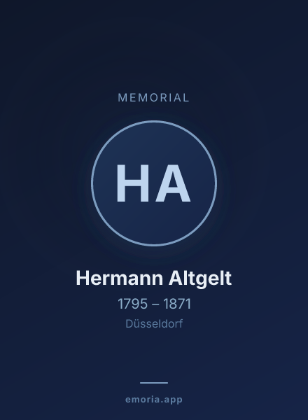 Memorial portrait of Hermann Altgelt