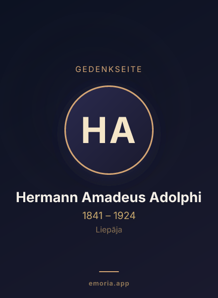 Gedenkportrait von Hermann Amadeus Adolphi