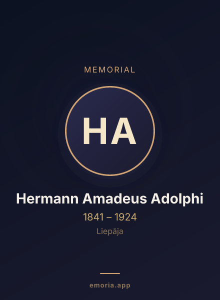 Memorial portrait of Hermann Amadeus Adolphi
