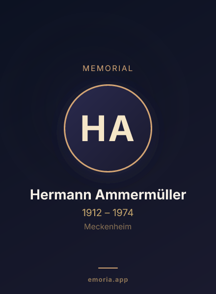 Memorial portrait of Hermann Ammermüller