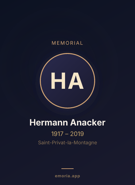 Memorial portrait of Hermann Anacker