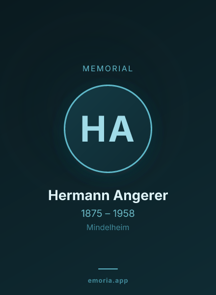 Memorial portrait of Hermann Angerer