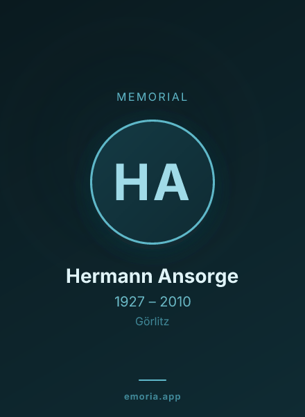 Memorial portrait of Hermann Ansorge