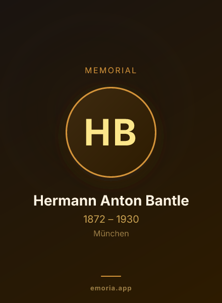 Memorial portrait of Hermann Anton Bantle
