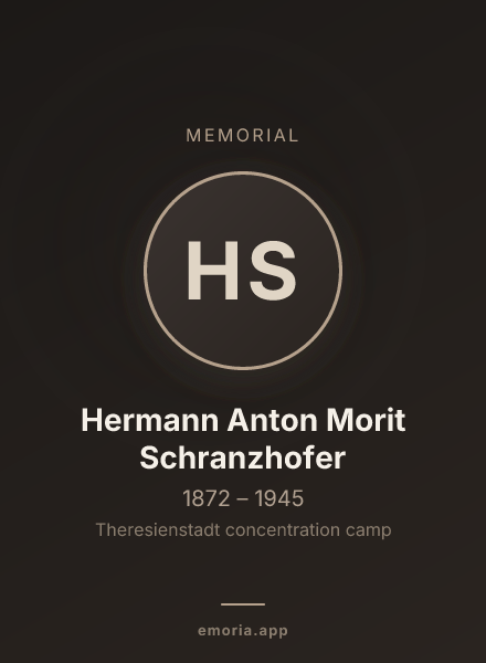 Memorial portrait of Hermann Anton Morit Schranzhofer