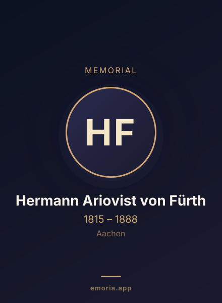 Memorial portrait of Hermann Ariovist von Fürth