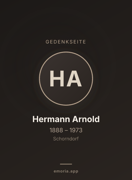 Gedenkportrait von Hermann Arnold