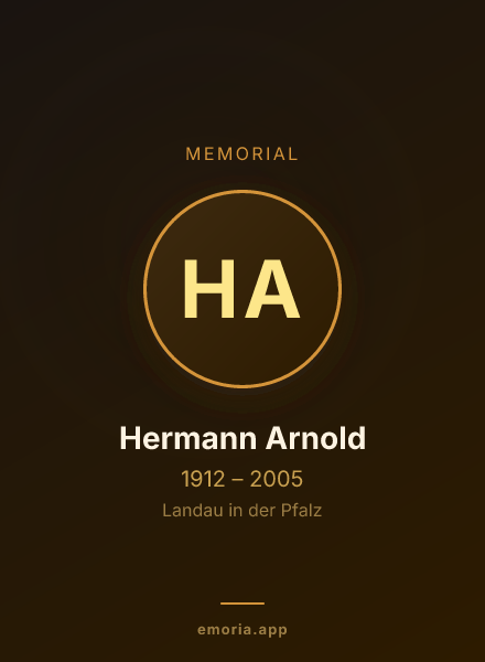 Memorial portrait of Hermann Arnold