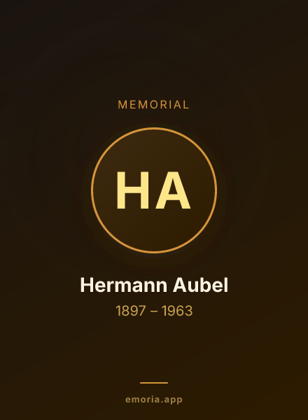 Memorial portrait of Hermann Aubel