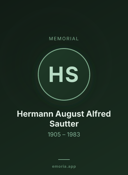 Memorial portrait of Hermann August Alfred Sautter