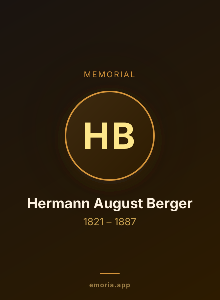 Memorial portrait of Hermann August Berger