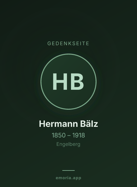 Gedenkportrait von Hermann Bälz