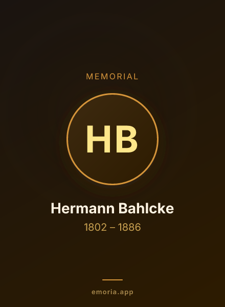 Memorial portrait of Hermann Bahlcke