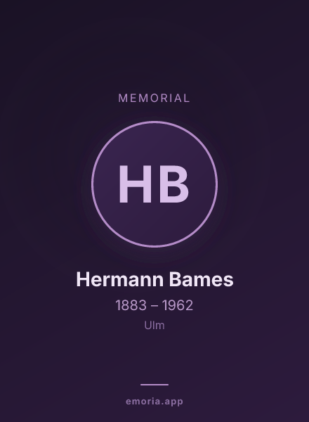 Memorial portrait of Hermann Bames