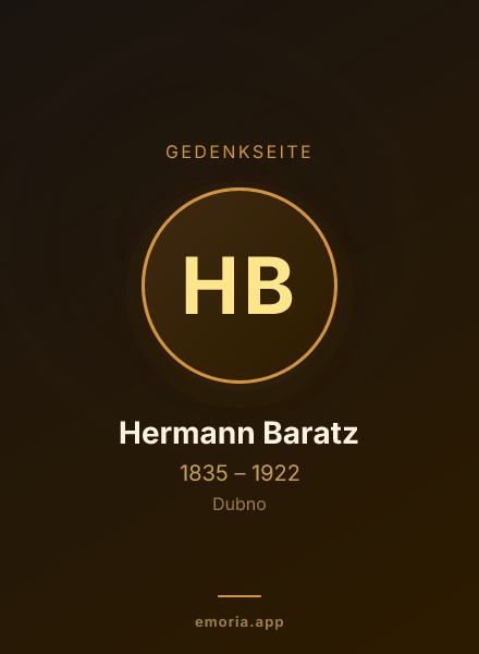 Gedenkportrait von Hermann Baratz