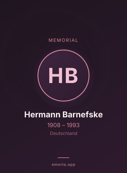 Memorial portrait of Hermann Barnefske