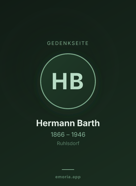 Gedenkportrait von Hermann Barth