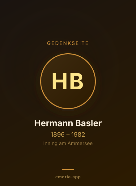 Gedenkportrait von Hermann Basler