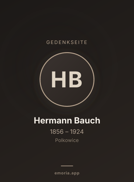 Gedenkportrait von Hermann Bauch