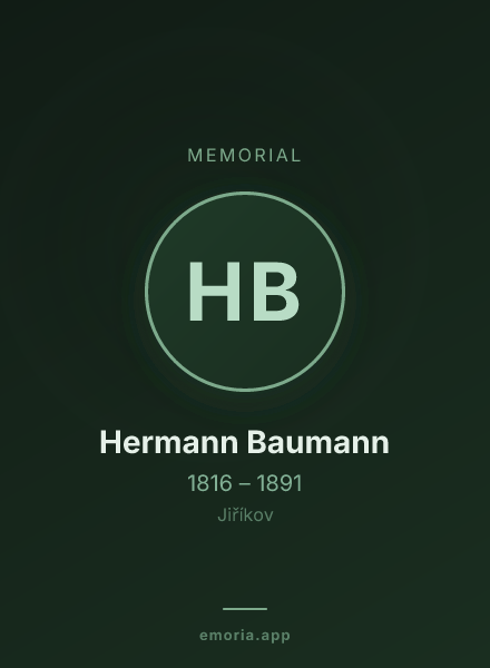 Memorial portrait of Hermann Baumann